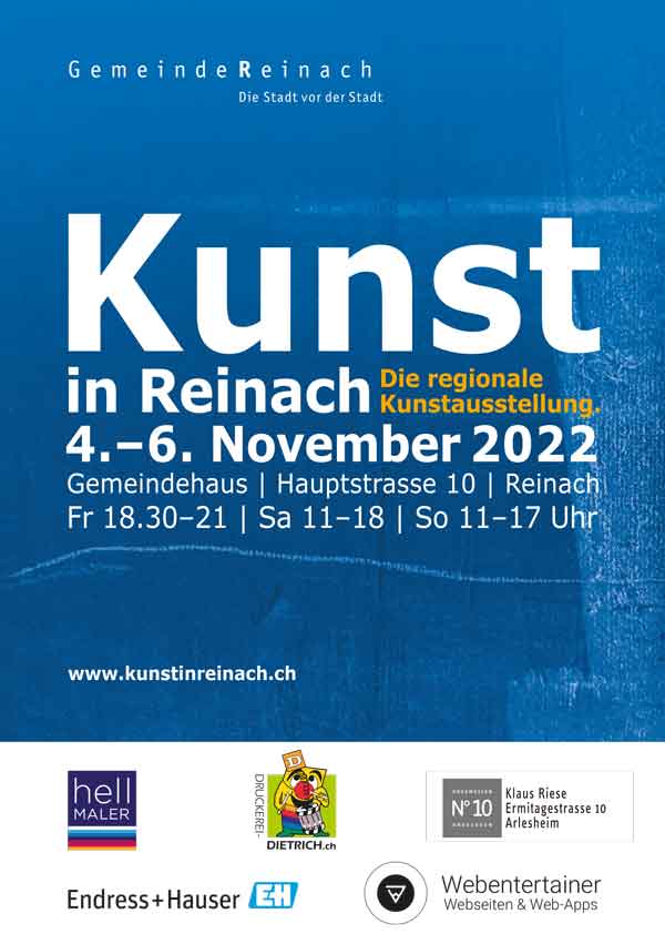 Kunstausstellung Reinach vom 4.-6. November 2922 Die regionale Kunstausstellung